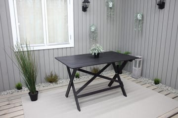 Ruokapöytä Larios 126 cm - Musta - Puutarhakalusteet - Terassipöydät - Ruokapöytä terassille