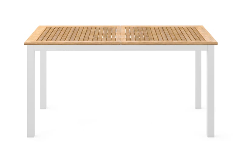 Ruokapöytä Las Vegas Jatkettava 152-210x90 cm - Valkoinen/Tiikki - Puutarhakalusteet - Terassipöydät - Ruokapöytä terassille