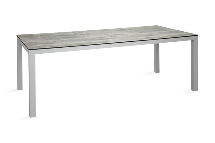 Ruokapöytä Llama 205 cm Valkoinen/Harmaa - Venture Home - Ruokapöytä terassille