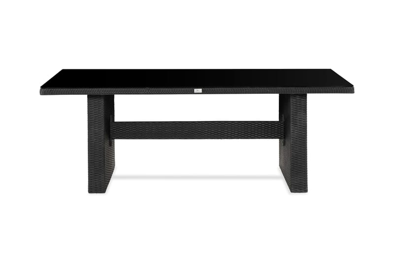 Ruokapöytä Majestic 210x100 cm - Musta - Puutarhakalusteet - Terassipöydät - Ruokapöytä terassille