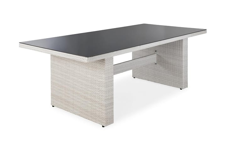 Ruokapöytä Majestic 210x100 cm - Valkoinen - Ruokapöytä terassille