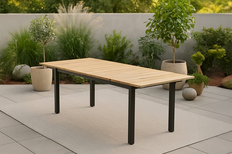 Ruokapöytä Mexico Jatkettava 160-240 cm Ruskea/Musta - Venture Home - Puutarhakalusteet - Terassipöydät - Ruokapöytä terassille