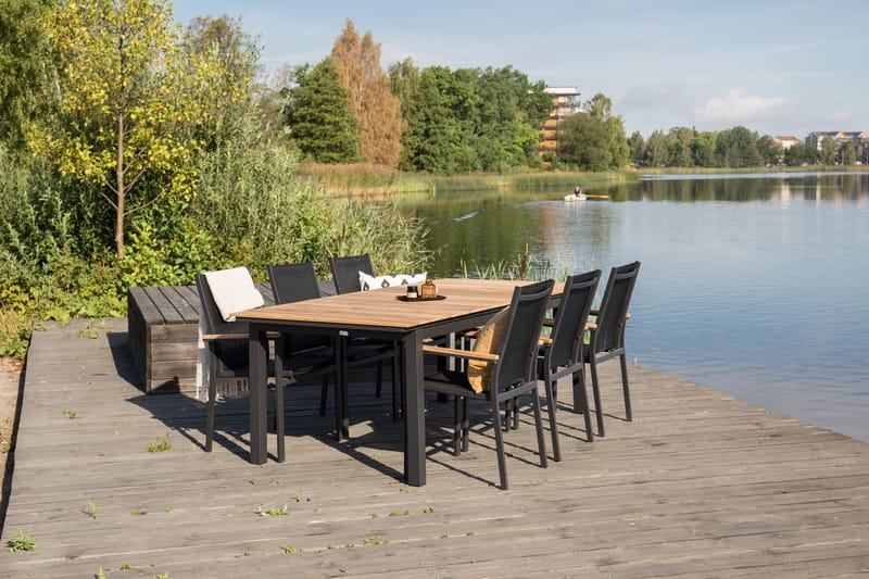 Ruokapöytä Mexico Jatkettava 160-240 cm Ruskea/Musta - Venture Home - Puutarhakalusteet - Terassipöydät - Ruokapöytä terassille