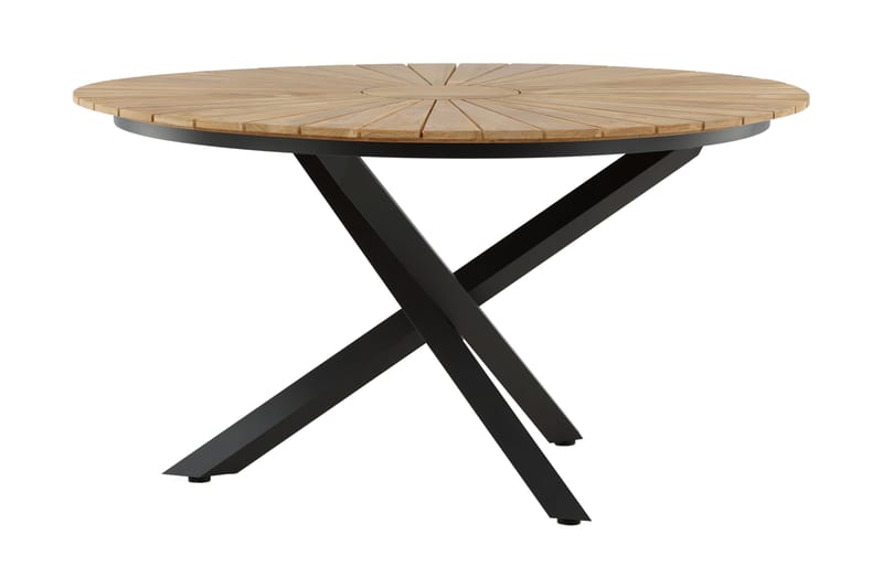 Ruokapöytä Mexico Pyöreä 140 cm Ruskea/Musta - Venture Home - Puutarhakalusteet - Terassipöydät - Ruokapöytä terassille