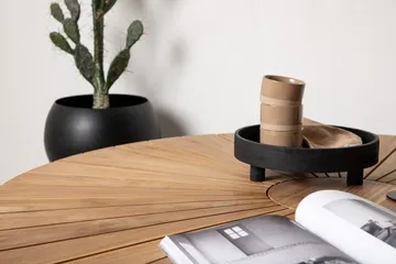 Ruokapöytä Mexico Pyöreä 140 cm Ruskea/Musta - Venture Home - Puutarhakalusteet - Terassipöydät - Ruokapöytä terassille