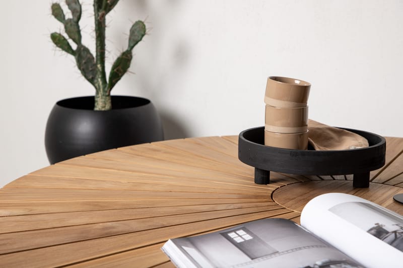 Ruokapöytä Mexico Pyöreä 140 cm Ruskea/Musta - Venture Home - Puutarhakalusteet - Terassipöydät - Ruokapöytä terassille