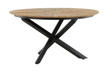 Ruokapöytä Mexico Pyöreä 140 cm Ruskea/Musta - Venture Home - Puutarhakalusteet - Terassipöydät - Ruokapöytä terassille