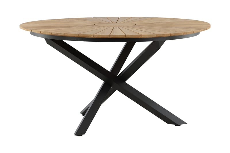 Ruokapöytä Mexico Pyöreä 140 cm Ruskea/Musta - Venture Home - Puutarhakalusteet - Terassipöydät - Ruokapöytä terassille