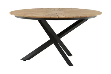 Ruokapöytä Mexico Pyöreä 140 cm Ruskea/Musta - Venture Home - Puutarhakalusteet - Terassipöydät - Ruokapöytä terassille