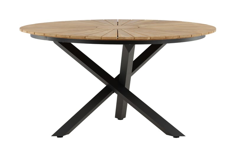 Ruokapöytä Mexico Pyöreä 140 cm Ruskea/Musta - Venture Home - Puutarhakalusteet - Terassipöydät - Ruokapöytä terassille