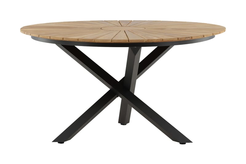 Ruokapöytä Mexico Pyöreä 140 cm Ruskea/Musta - Venture Home - Puutarhakalusteet - Terassipöydät - Ruokapöytä terassille