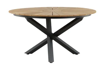 Ruokapöytä Mexico Pyöreä 140 cm Ruskea/Musta - Venture Home - Puutarhakalusteet - Terassipöydät - Ruokapöytä terassille