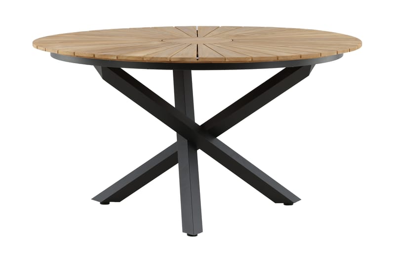 Ruokapöytä Mexico Pyöreä 140 cm Ruskea/Musta - Venture Home - Puutarhakalusteet - Terassipöydät - Ruokapöytä terassille