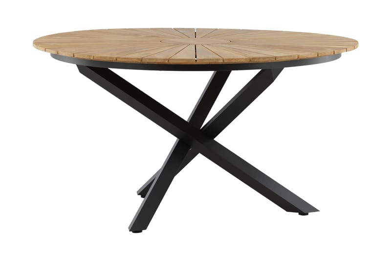 Ruokapöytä Mexico Pyöreä 140 cm Ruskea/Musta - Venture Home - Puutarhakalusteet - Terassipöydät - Ruokapöytä terassille