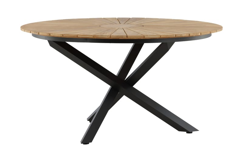 Ruokapöytä Mexico Pyöreä 140 cm Ruskea/Musta - Venture Home - Puutarhakalusteet - Terassipöydät - Ruokapöytä terassille