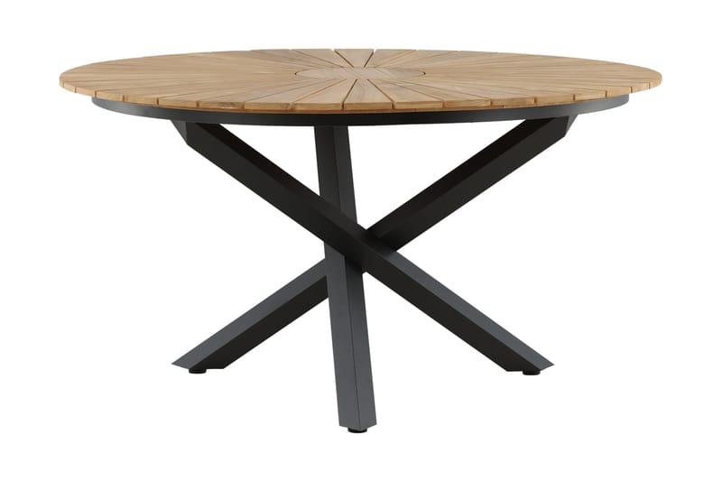 Ruokapöytä Mexico Pyöreä 140 cm Ruskea/Musta - Venture Home - Puutarhakalusteet - Terassipöydät - Ruokapöytä terassille