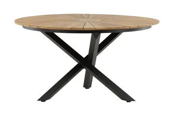 Ruokapöytä Mexico Pyöreä 140 cm Ruskea/Musta - Venture Home - Puutarhakalusteet - Terassipöydät - Ruokapöytä terassille