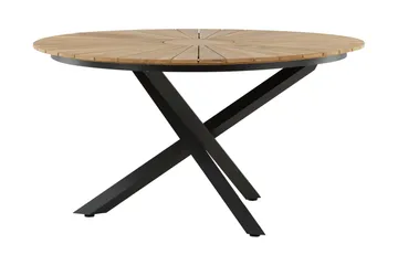 Ruokapöytä Mexico Pyöreä 140 cm Ruskea/Musta - Venture Home - Puutarhakalusteet - Terassipöydät - Ruokapöytä terassille