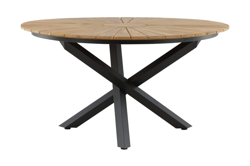 Ruokapöytä Mexico Pyöreä 140 cm Ruskea/Musta - Venture Home - Puutarhakalusteet - Terassipöydät - Ruokapöytä terassille