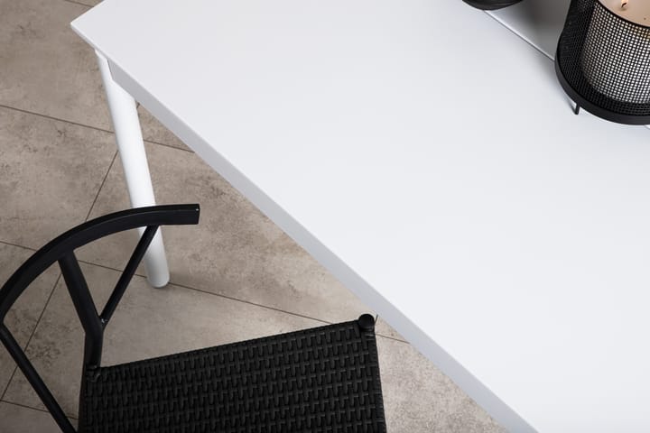 Ruokapöytä Modena 150 cm Valkoinen/Harmaa - Venture Home - Ruokapöytä terassille