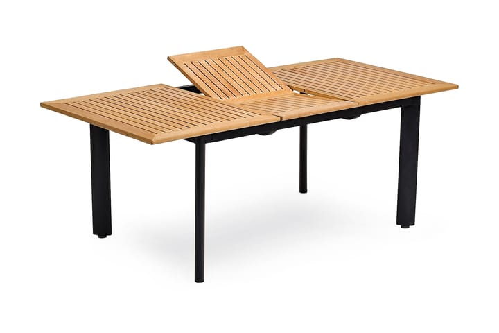 Ruokapöytä Nydala Jatkettava 96x150-200 cm Musta/Tiikki - Hillerstorp - Ruokapöytä terassille