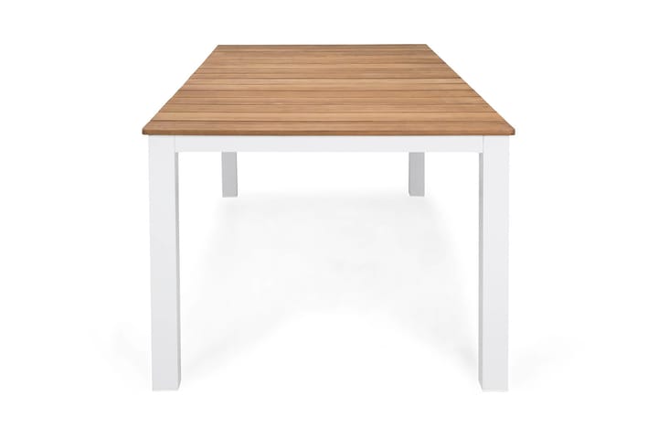 Ruokapöytä Oliver 210x100 cm - Valkoinen/Tiikki - Ruokapöytä terassille