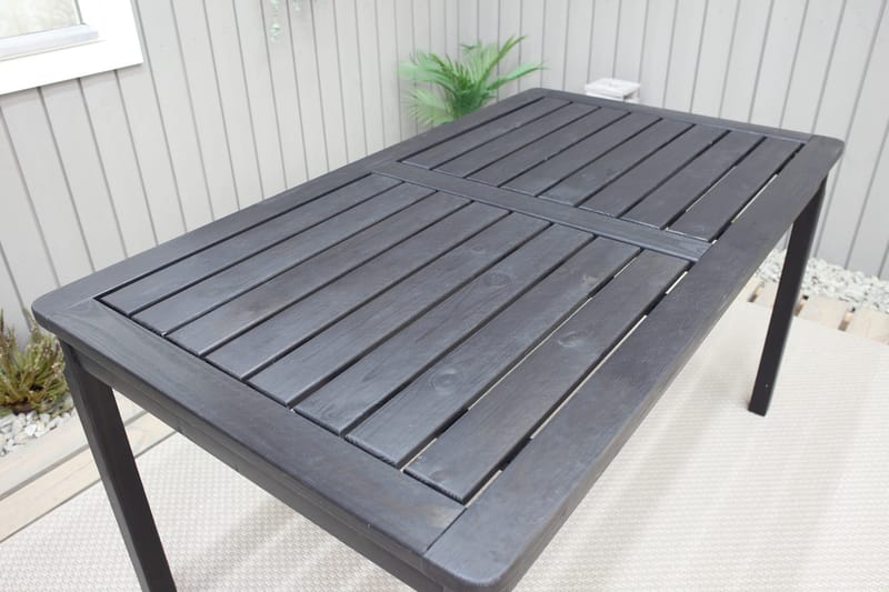 Ruokapöytä Olivio 135x77 cm - Musta - Puutarhakalusteet - Terassipöydät - Ruokapöytä terassille