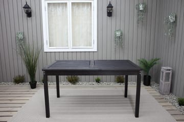 Ruokapöytä Olivio 135x77 cm - Musta - Puutarhakalusteet - Terassipöydät - Ruokapöytä terassille