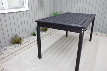 Ruokapöytä Olivio 135x77 cm - Musta - Puutarhakalusteet - Terassipöydät - Ruokapöytä terassille