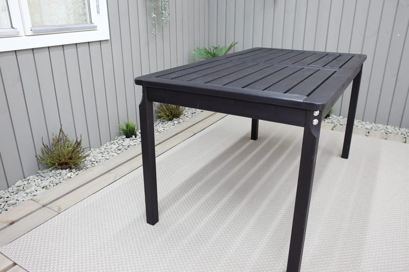 Ruokapöytä Olivio 135x77 cm - Musta - Puutarhakalusteet - Terassipöydät - Ruokapöytä terassille