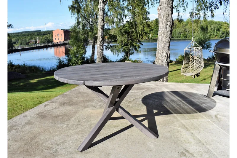 Ruokapöytä Scottsdale 112 cm Pyöreä Shabby Chic, KWA