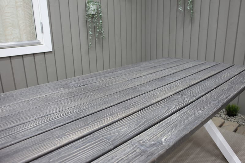 Ruokapöytä Scottsdale 150 cm Harmaa/Valkoinen - KWA - Puutarhakalusteet - Terassipöydät - Ruokapöytä terassille