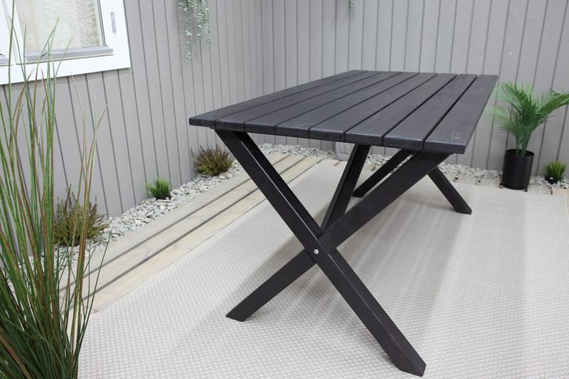 Ruokapöytä Scottsdale 150 cm Kahvimusta - KWA - Puutarhakalusteet - Terassipöydät - Ruokapöytä terassille