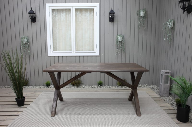 Ruokapöytä Scottsdale 150 cm - Ruskea - Puutarhakalusteet - Terassipöydät - Ruokapöytä terassille