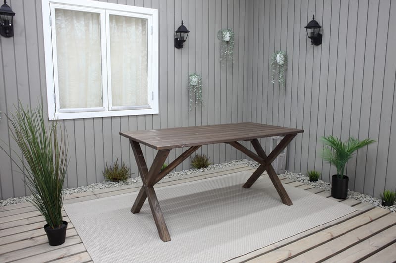 Ruokapöytä Scottsdale 150 cm - Ruskea - Puutarhakalusteet - Terassipöydät - Ruokapöytä terassille