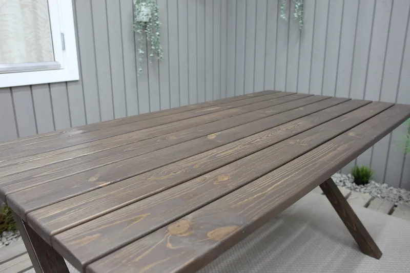 Ruokapöytä Scottsdale 150 cm - Ruskea - Puutarhakalusteet - Terassipöydät - Ruokapöytä terassille