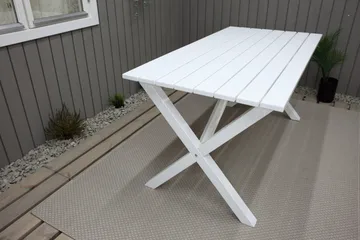 Ruokapöytä Scottsdale 150 cm Valkoinen - Puutarhakalusteet - Terassipöydät - Ruokapöytä terassille