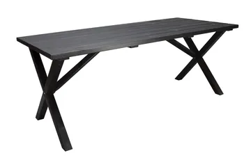 Ruokapöytä Scottsdale 190 cm Musta - KWA - Puutarhakalusteet - Terassipöydät - Ruokapöytä terassille