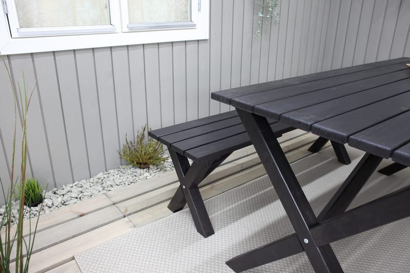 Ruokapöytä Scottsdale 190 cm Musta - KWA - Puutarhakalusteet - Terassipöydät - Ruokapöytä terassille