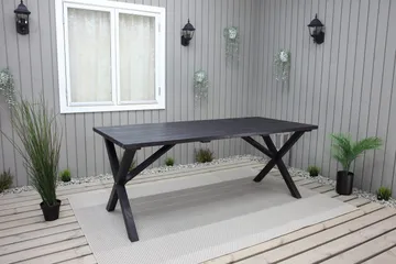 Ruokapöytä Scottsdale 190 cm Musta - KWA - Puutarhakalusteet - Terassipöydät - Ruokapöytä terassille
