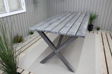 Ruokapöytä Scottsdale 190 cm Shabby Chic - Harmaa - Puutarhakalusteet - Terassipöydät - Ruokapöytä terassille