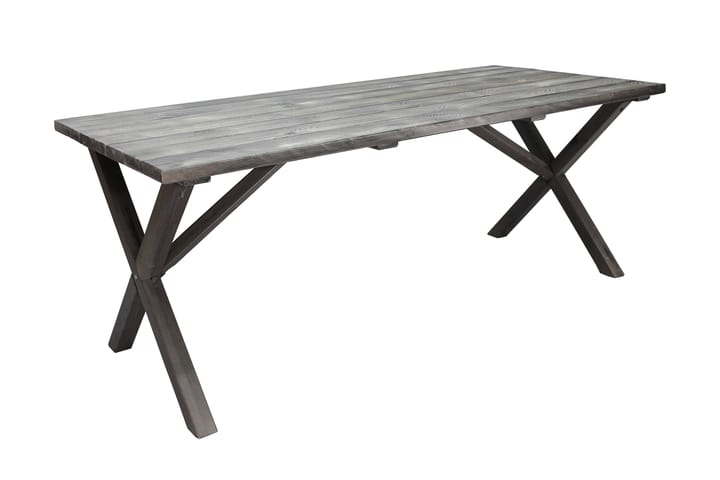 Ruokapöytä Scottsdale 190 cm Shabby Chic - Harmaa - Ruokapöytä terassille