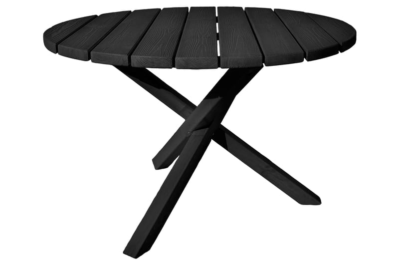 Ruokapöytä Scottsdale Pyöreä 112 cm - Kahvimusta - Puutarhakalusteet - Terassipöydät - Ruokapöytä terassille