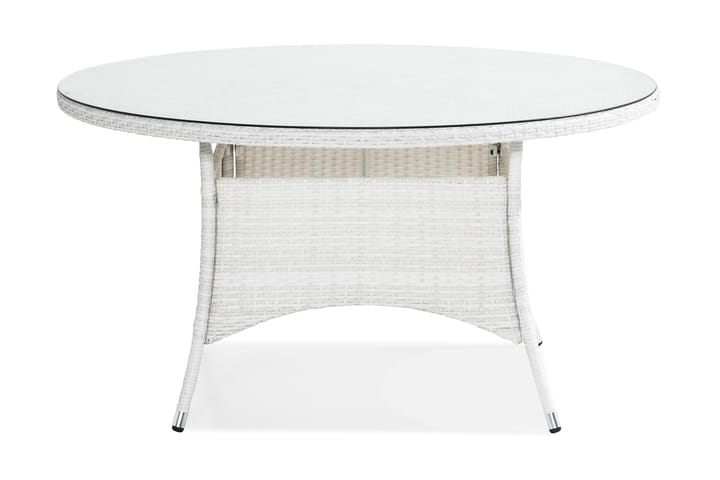 Ruokapöytä Thor 140 cm Pyöreä - Valkoinen - Ruokapöytä terassille