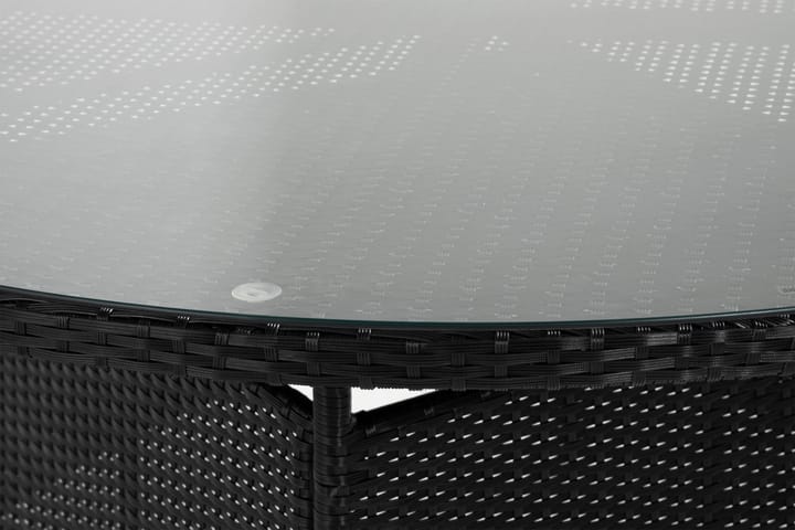 Ruokapöytä Thor 140 cm Pyöreä - Musta - Ruokapöytä terassille