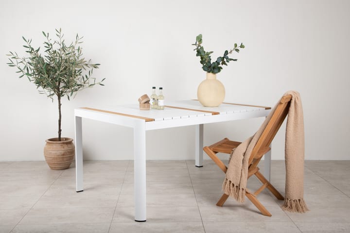 Ruokapöytä Togo 150 cm Valkoinen - Venture Home - Ruokapöytä terassille