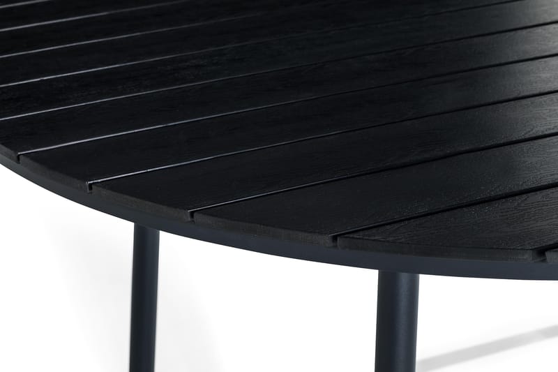 Ruokapöytä Tunis 140 cm Pyöreä - Musta/Musta - Puutarhakalusteet - Terassipöydät - Ruokapöytä terassille