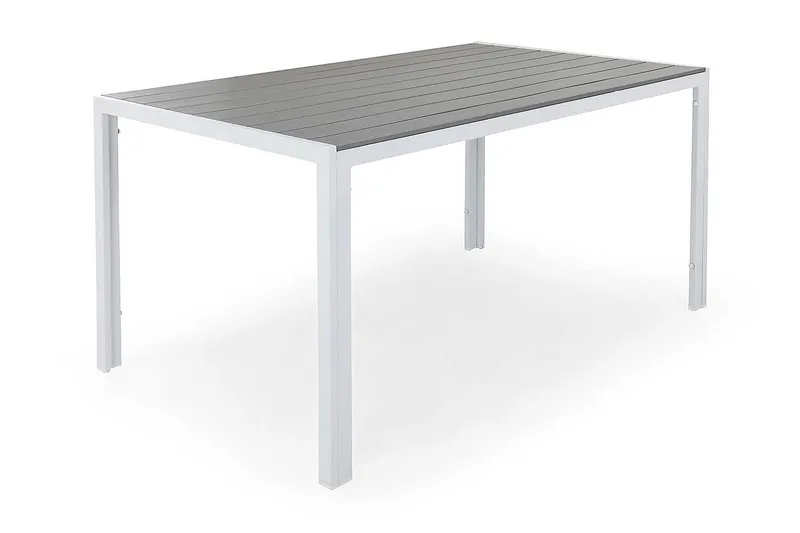 Ruokapöytä Tunis 150x90 cm, Valkoinen/Harmaa