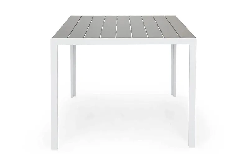 Ruokapöytä Tunis 90x90 cm - Valkoinen/Harmaa - Puutarhakalusteet - Terassipöydät - Ruokapöytä terassille