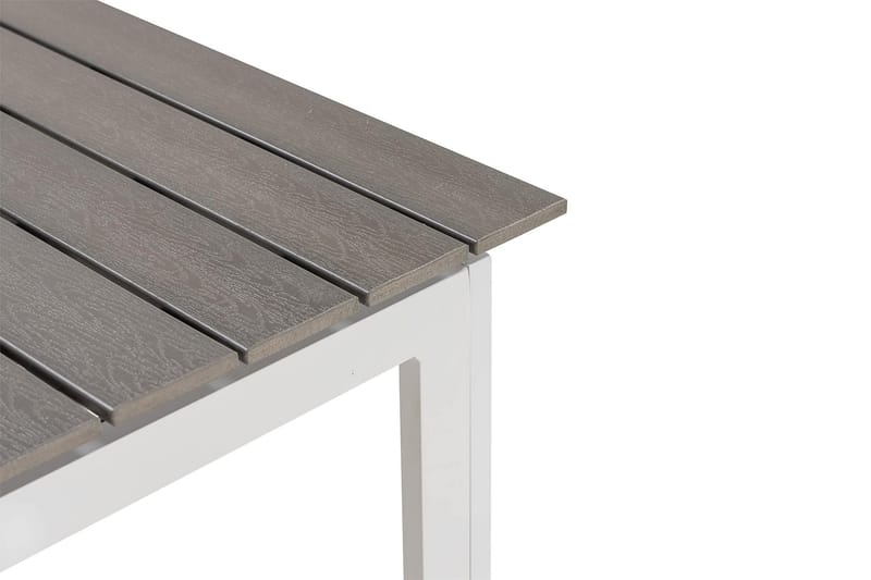 Ruokapöytä Tunis Jatkettava 152-200x90 cm - Valkoinen/Harmaa - Puutarhakalusteet - Terassipöydät - Ruokapöytä terassille